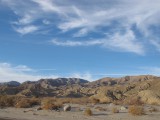 These mountains in the park were created by the San Jacinto earthquake fault. 